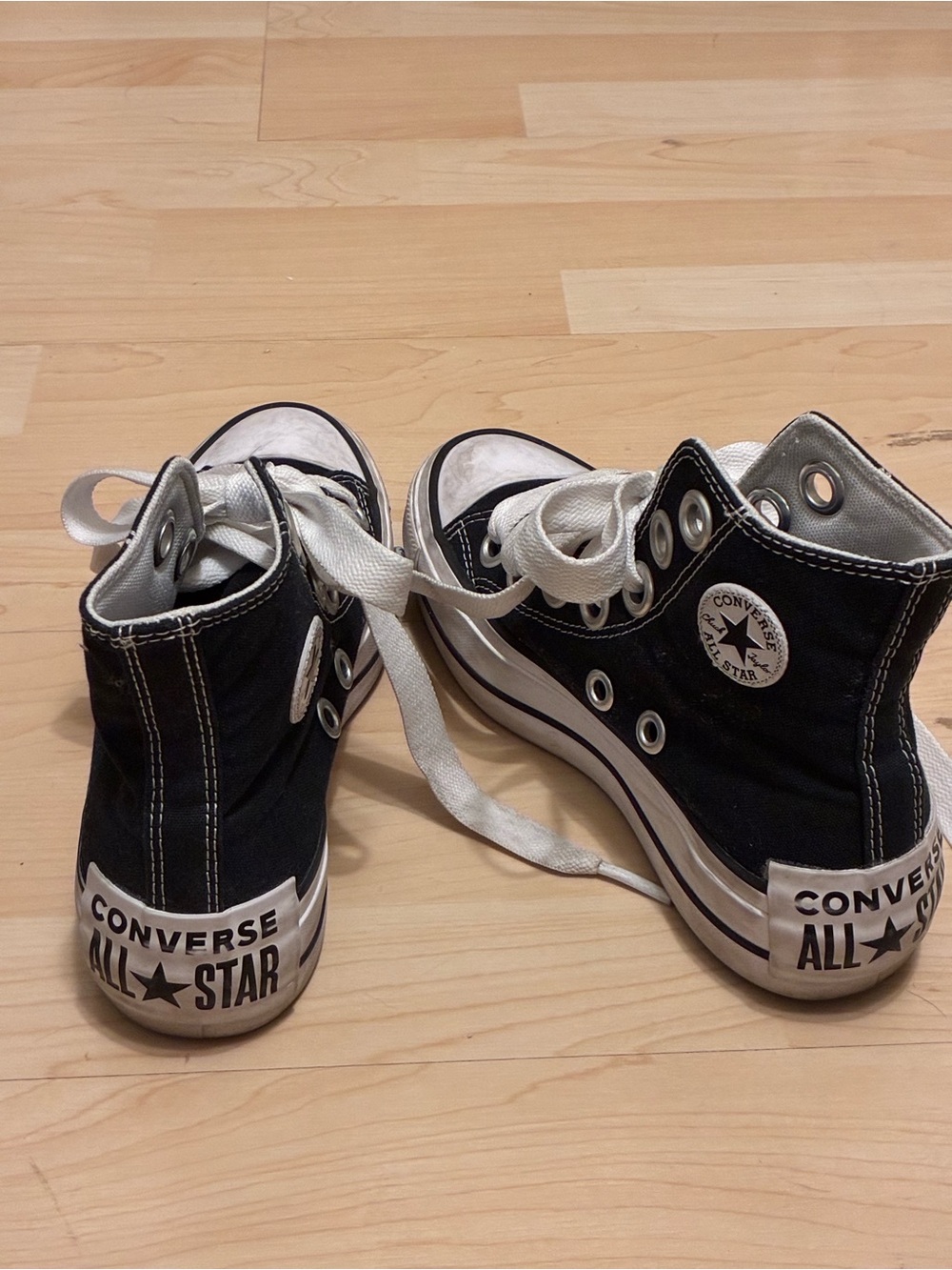 Converse Chuck Taylor All Star Lift Hi Black High Top Oversized Lace Sneakers